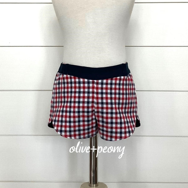 Patriotic Plaid Tulip Shorts