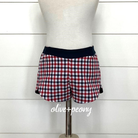 Patriotic Plaid Tulip Shorts