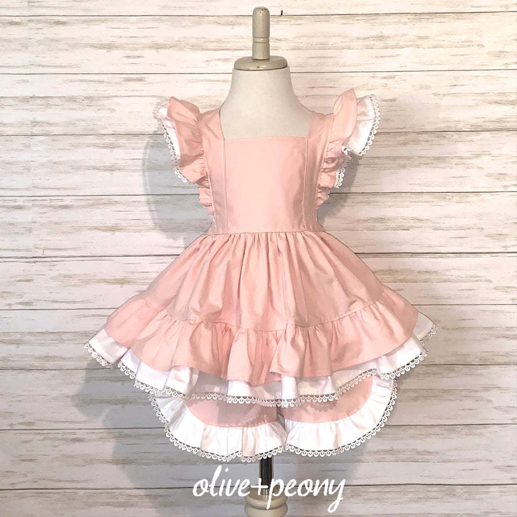 Pretty Pinny Tunic & Shorts Set - Pink