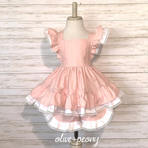 Pretty Pinny Tunic & Shorts Set - Pink