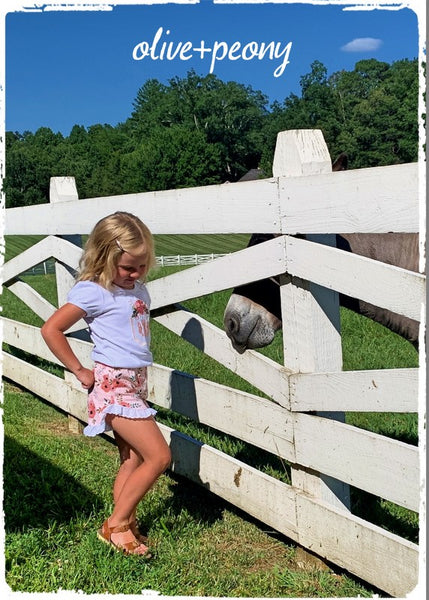 Blushing Pink Poppy Lace Shorts