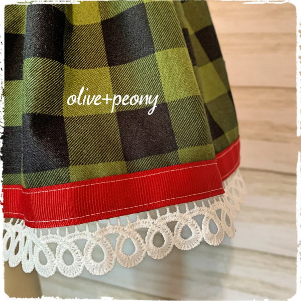 Christmas Tree Farm Dress - Pine Green