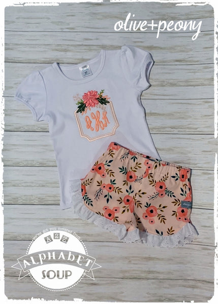 Blushing Pink Poppy Lace Shorts