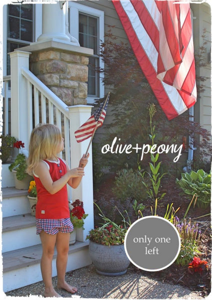 Patriotic Plaid Tulip Shorts